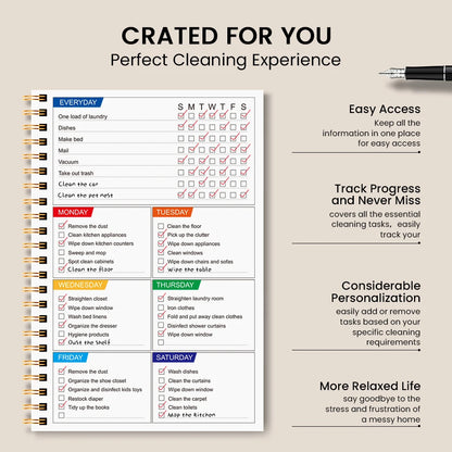 Home Organization & Housekeeping Schedule Journal