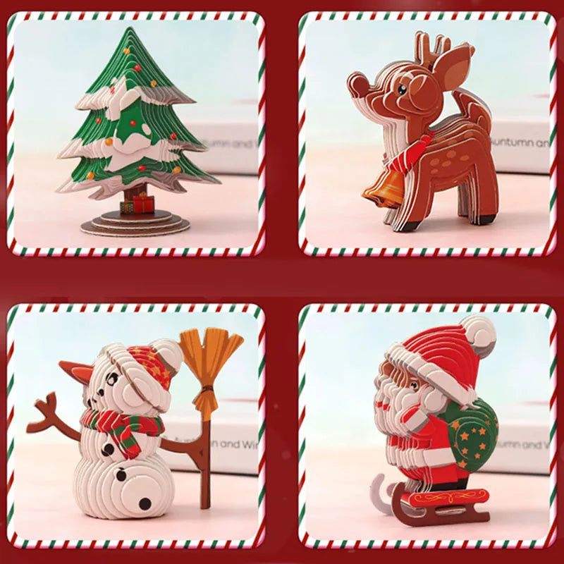 3D Santa Claus Christmas Paper Puzzle