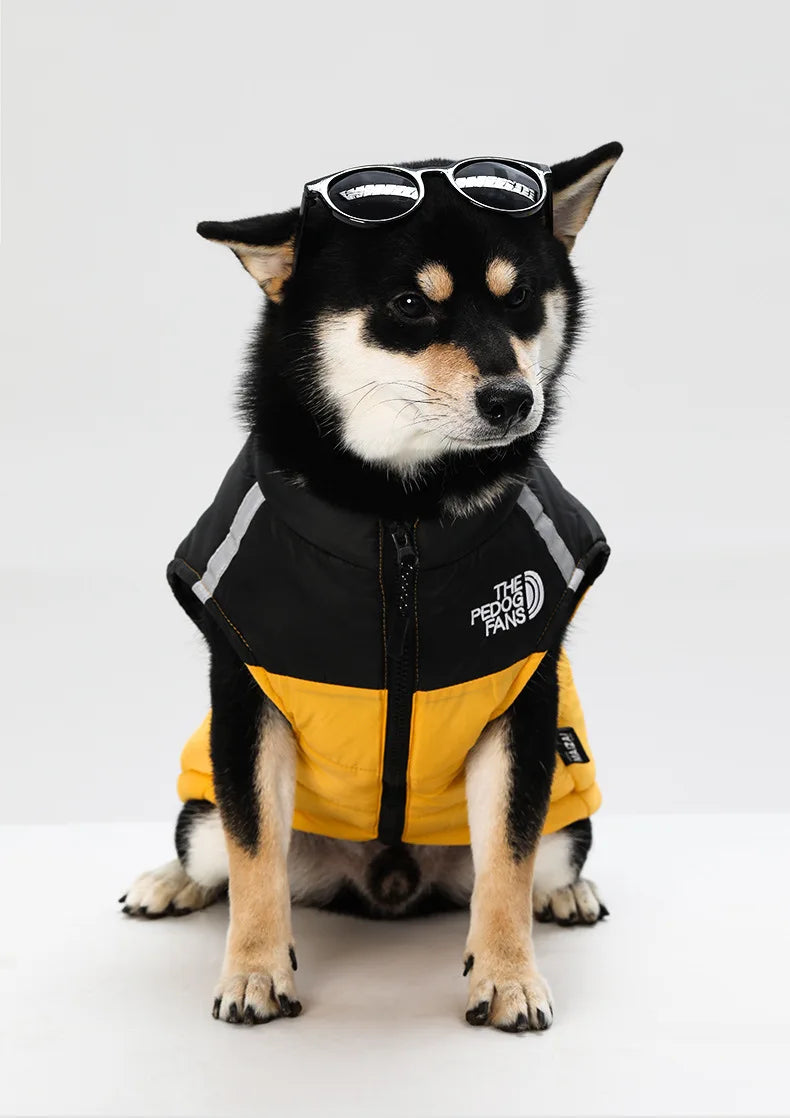 Waterproof Insulated Dog Jacket with Harness – Winter Pet Coat