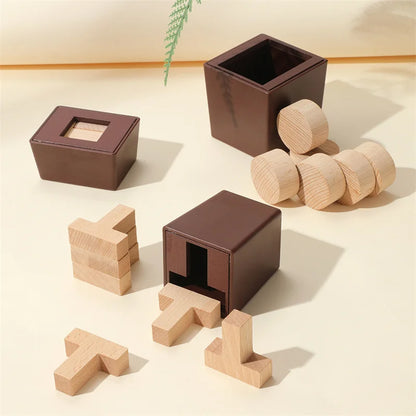 T-Shaped Wooden IQ Puzzle Game