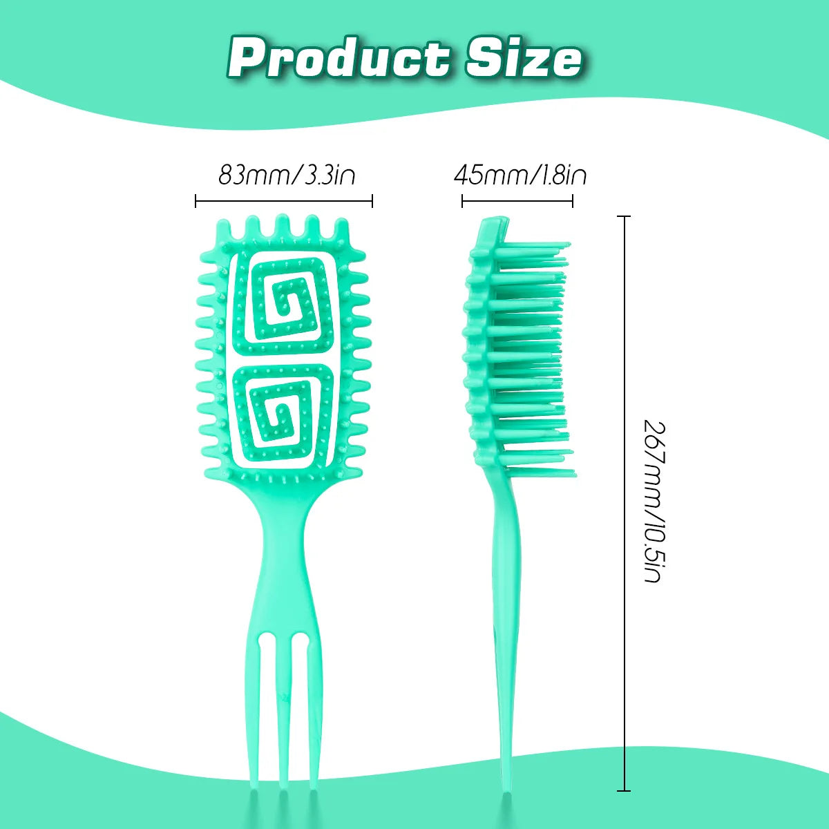 Curly Hair Detangling Brush with Scalp Massage