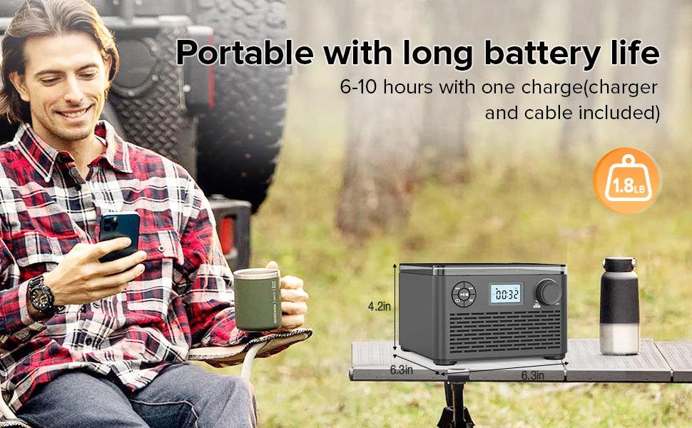 Portable Bluetooth CD Player with FM Radio
