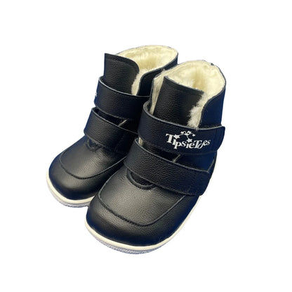 Genuine Leather Winter Barefoot Two Straps Boots