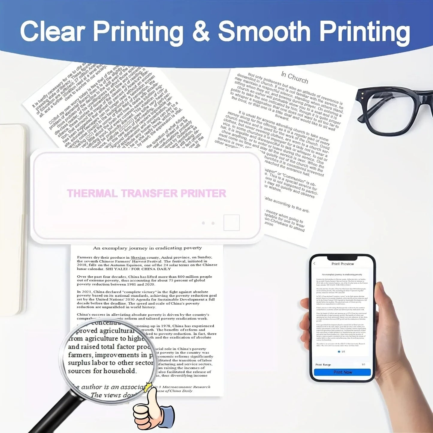 A4 Thermal Paper Rolls for Portable Thermal Printers