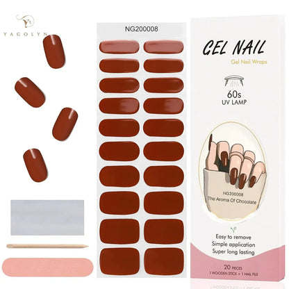 Semi-Cured Snowflake Gel Nail Stickers