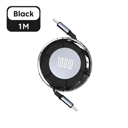Retractable Cable USB Type C to Type C For Iphone Huawei