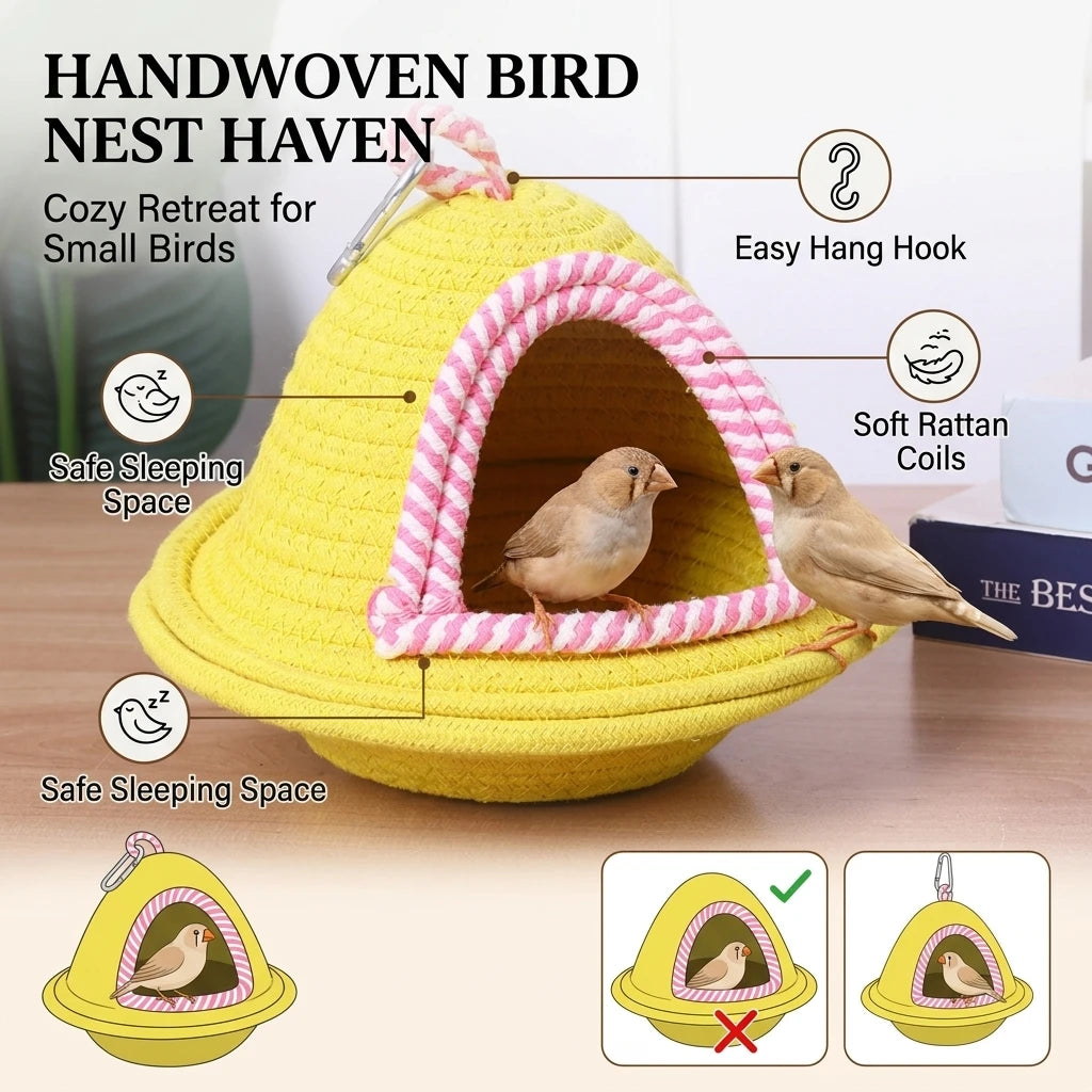 Handwoven Cotton Bird Nest House