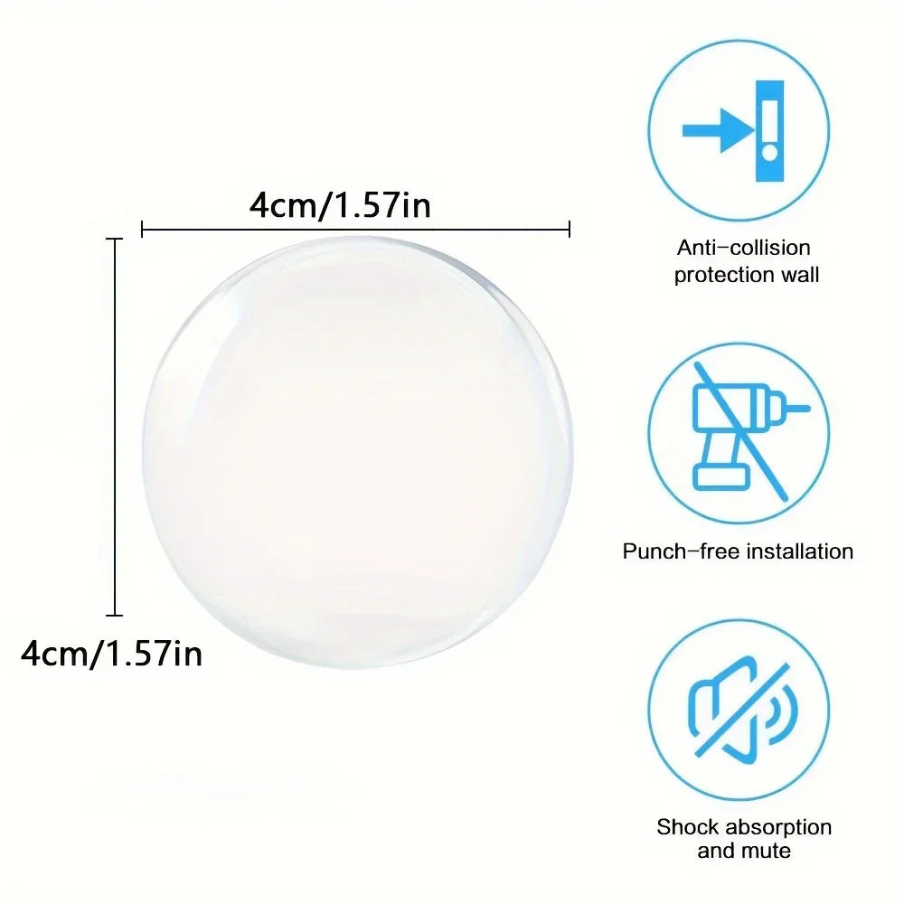 Clear Silicone Door Handle Wall Protector Bumpers