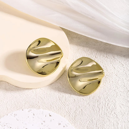 Candy Colored Button Shape Round Acrylic Earrings