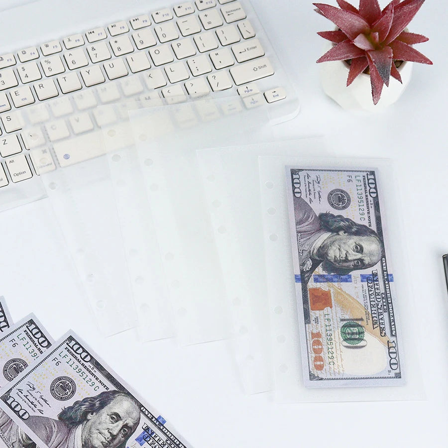A6 & A7 Loose Leaf Binder Dividers with Cash Envelopes