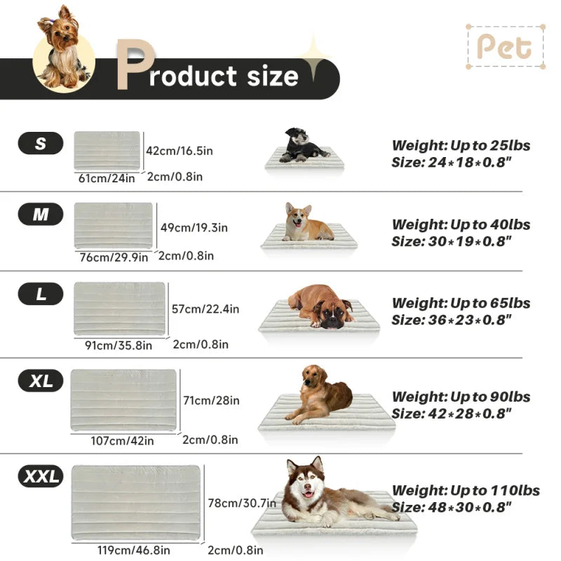 Orthopedic Plush Pet Bed Mat for Dogs & Cats