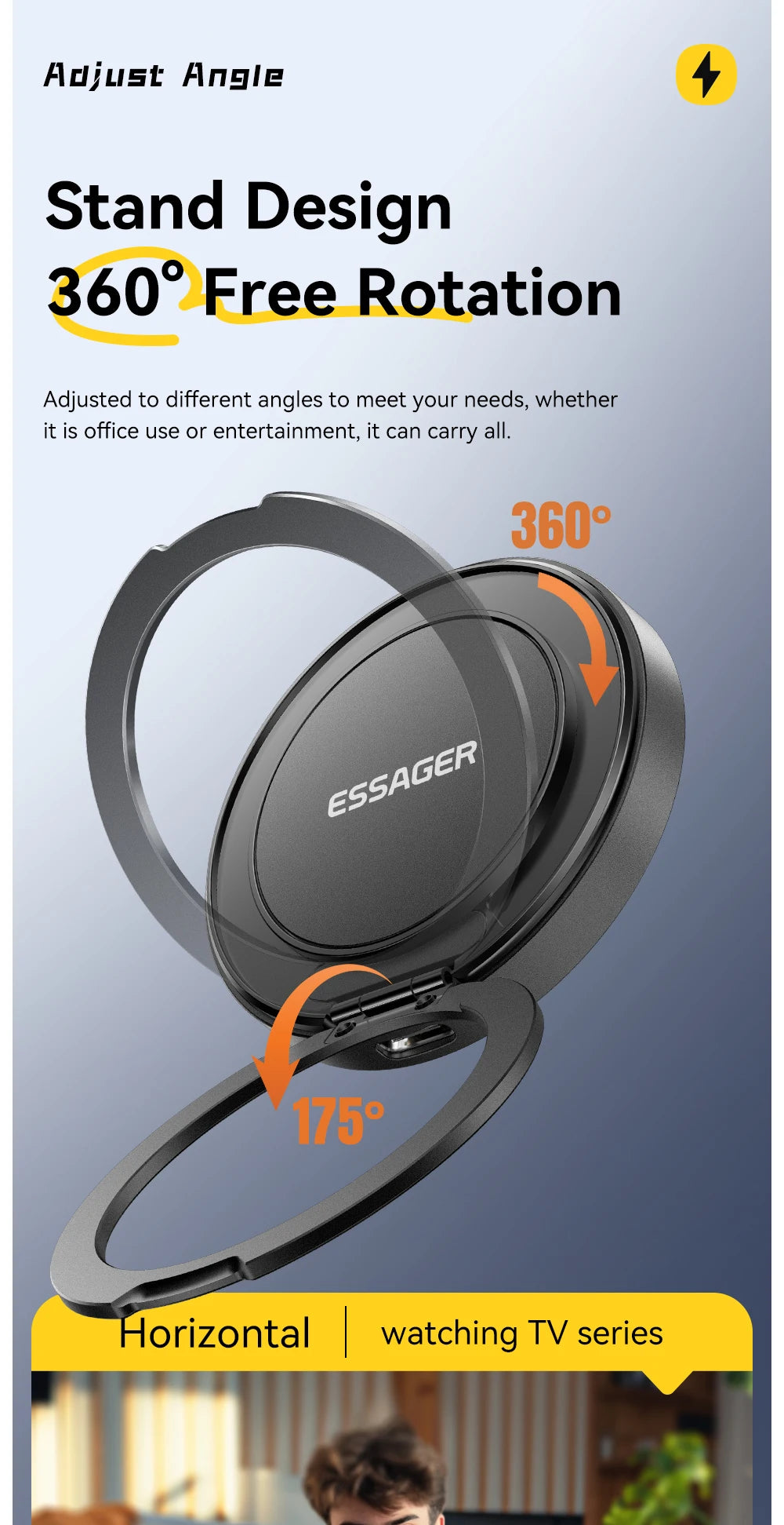 ESSAGER Magnetic Wireless Charger with Phone Holder