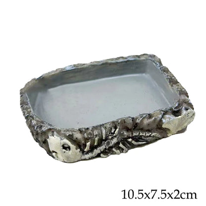 Natural Rock Reptile Feeding & Water Bowl