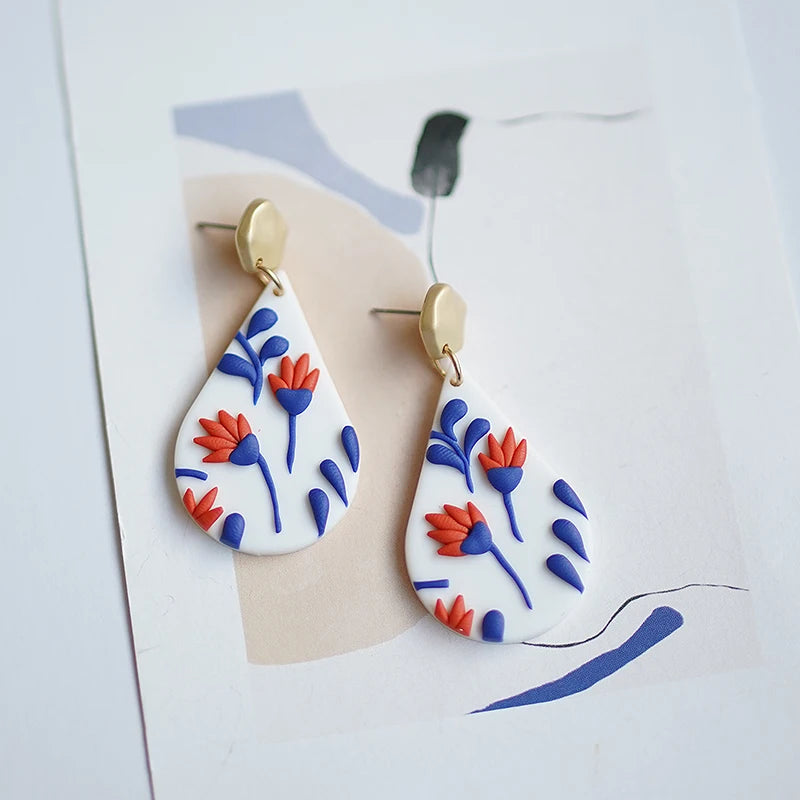 Classic Bohemiam Drop Bright Color Earrings
