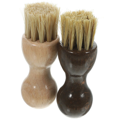 Pig Hair Shoe Cleaning & Polish Brush Set