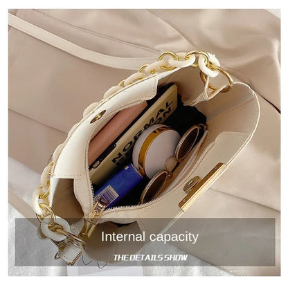 Minimalist Chain Bucket Crossbody Bag