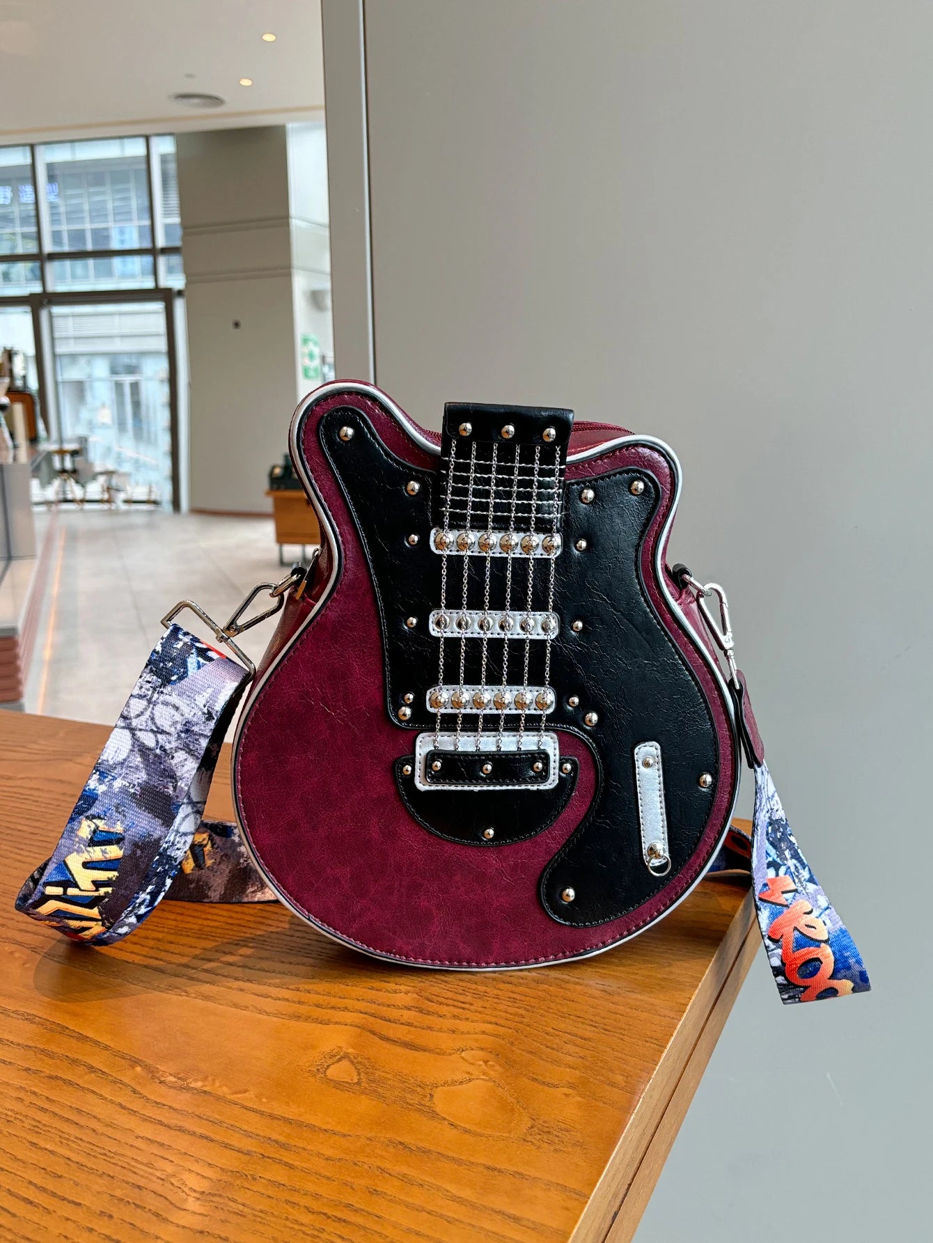 Guitar Shape Crossbody Shoulder Bag