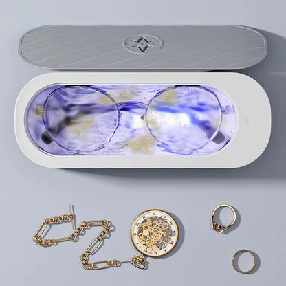 Portable 45kHz Ultrasonic Cleaner for Jewellery, Glasses & Dentures