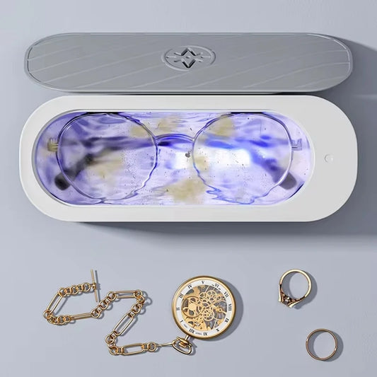 Portable 45kHz Ultrasonic Cleaner for Jewellery, Glasses & Dentures