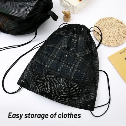 Heavy Duty Mesh Drawstring Sports Backpack