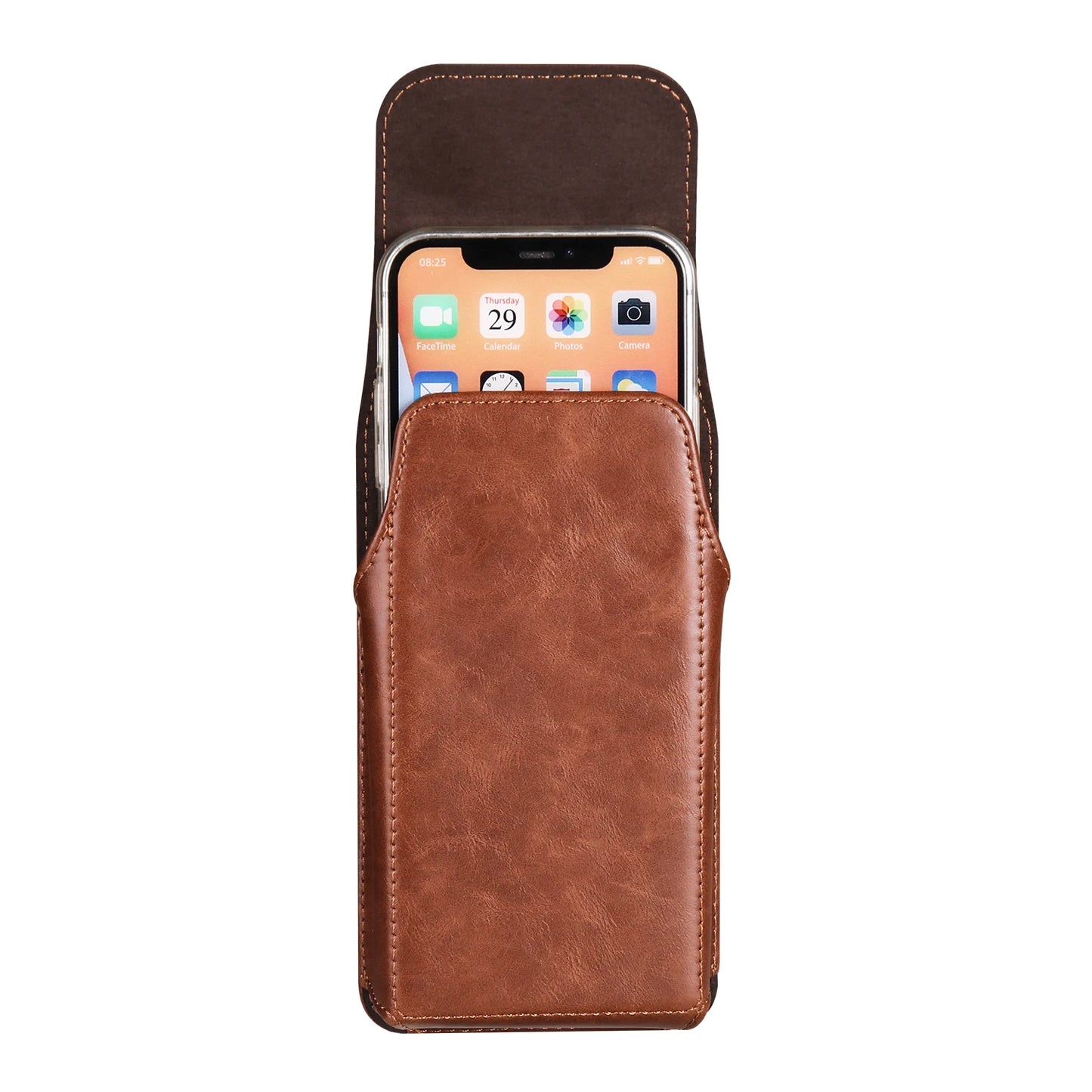 Luxury Cow Leather Belt Clip Phone Case For Iphone 15, 14, 13, 12, 11, Pro, Max