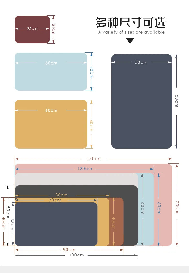 Large Waterproof Leather Desk Pad