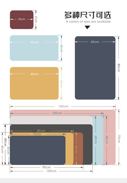 Large Waterproof Leather Desk Pad