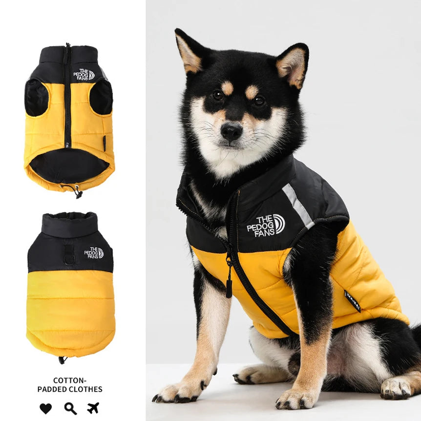 Waterproof Insulated Dog Jacket with Harness – Winter Pet Coat