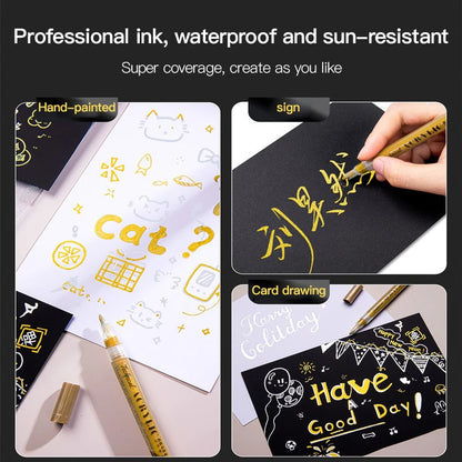 Metallic Acrylic Paint Marker Pens Set