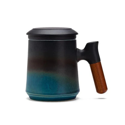Ceramic Mug with Wooden Handle