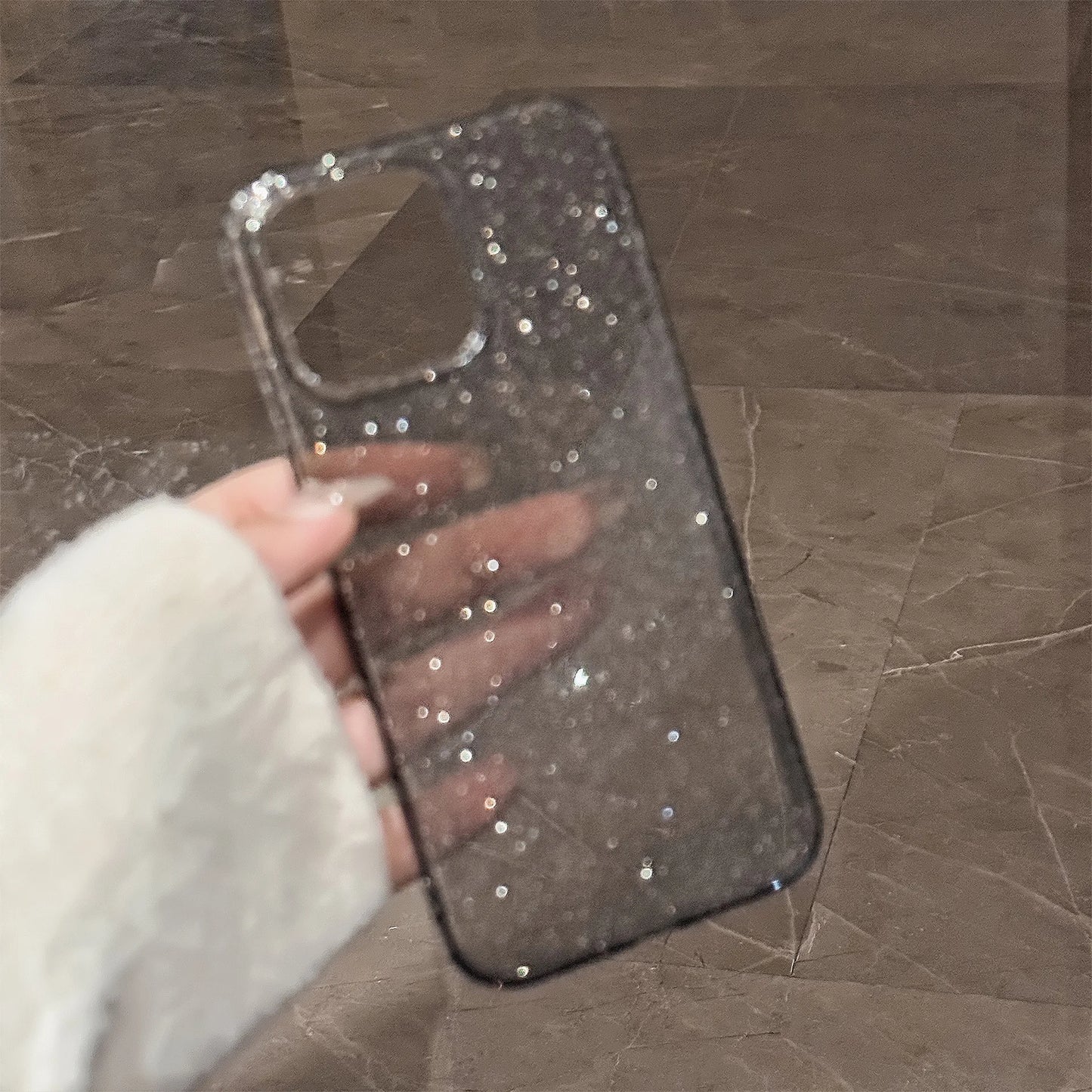 Glitter Clear iPhone Case