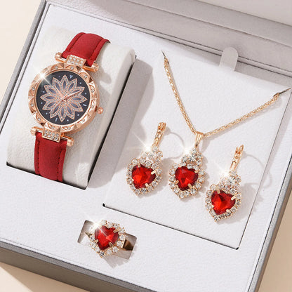 Crystal Bling Watch & Jewelry Gift Set for Women
