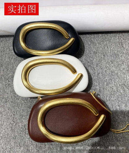 Oval Handle Box Crossbody Bag
