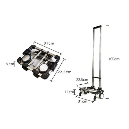 Lightweight Folding Luggage Cart with 2 Wheels