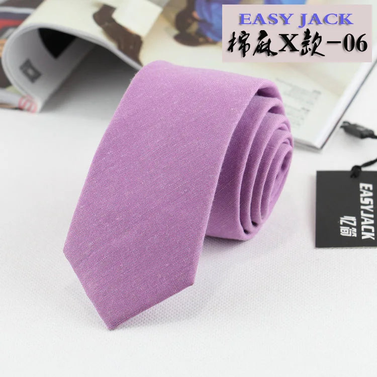 Casual Linen Narrow Necktie