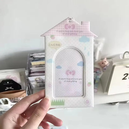 Cartoon Camera Photocard Holder Keychain