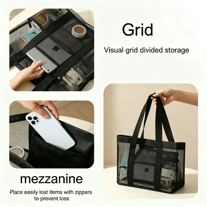 Large Mesh Beach Tote Bag