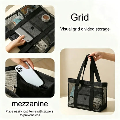 Large Mesh Beach Tote Bag