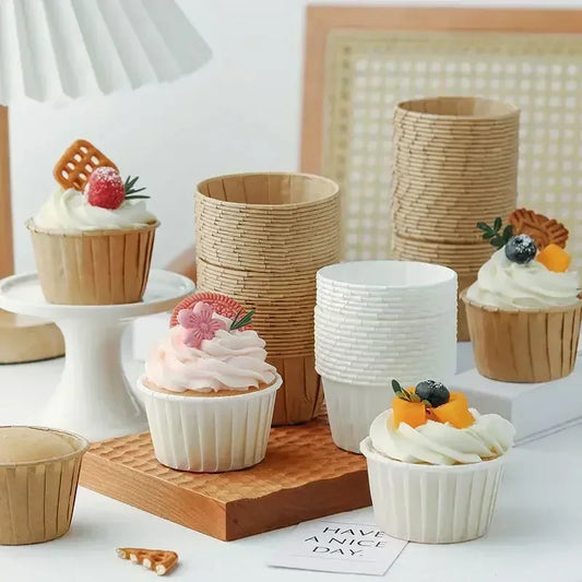 Golden Muffin Cupcake Paper Liners