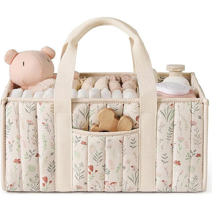 Floral Baby Diaper Tote Bag