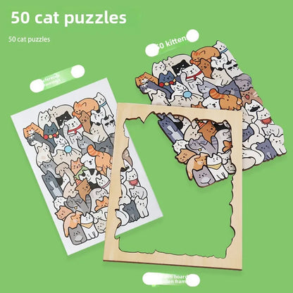Wooden Animal Shape Brain Puzzle