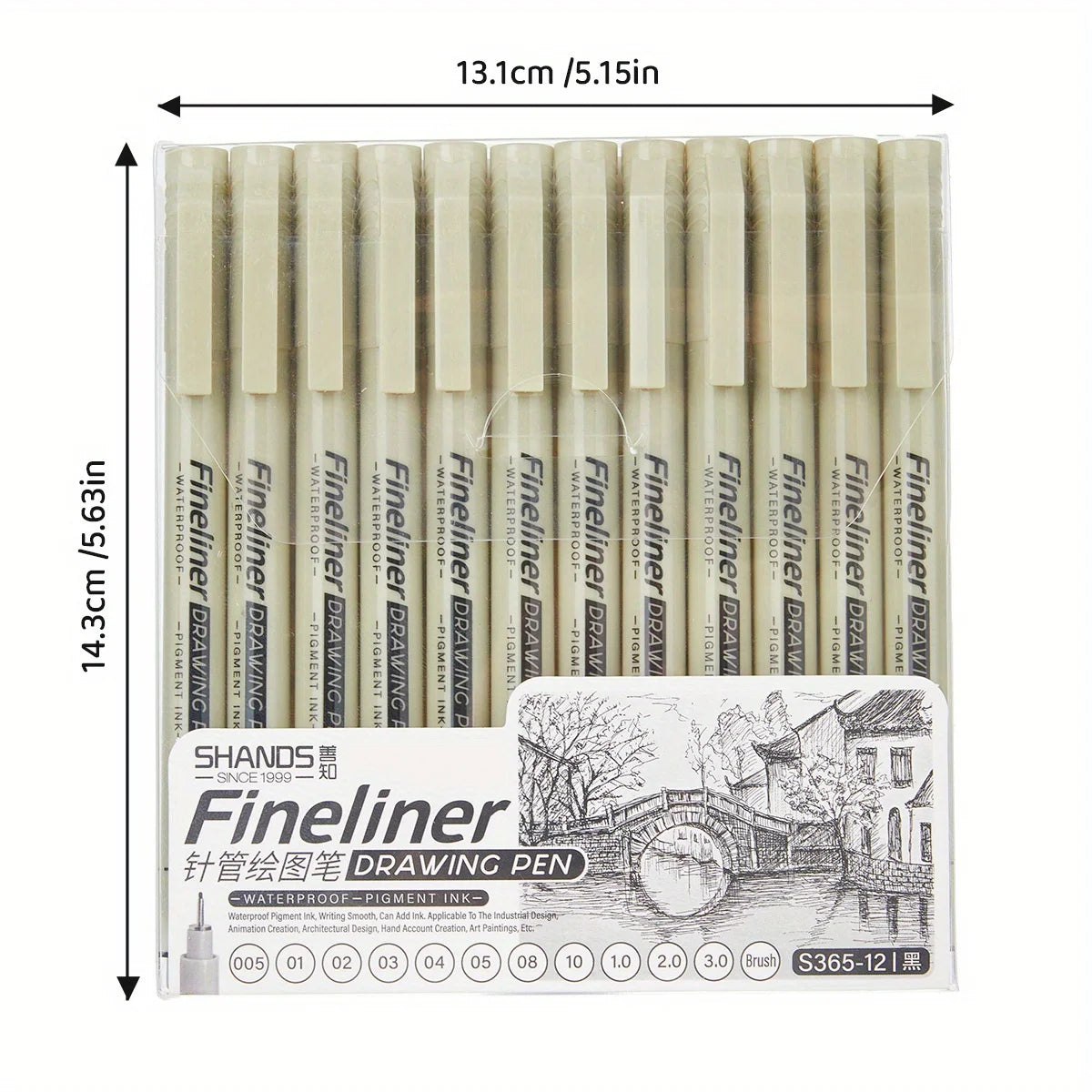 Waterproof Black Fineliner Drawing Pen