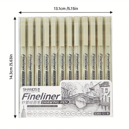 Waterproof Black Fineliner Drawing Pen