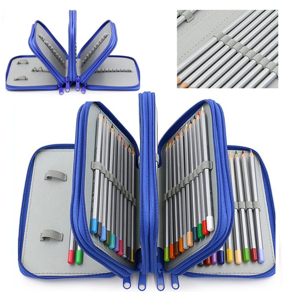 Large Capacity 72-Slot Pencil Case