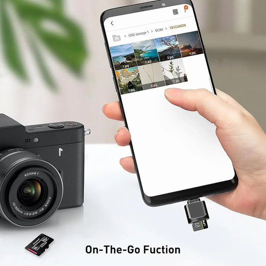 Mini USB-C SD & Micro SD Card Reader