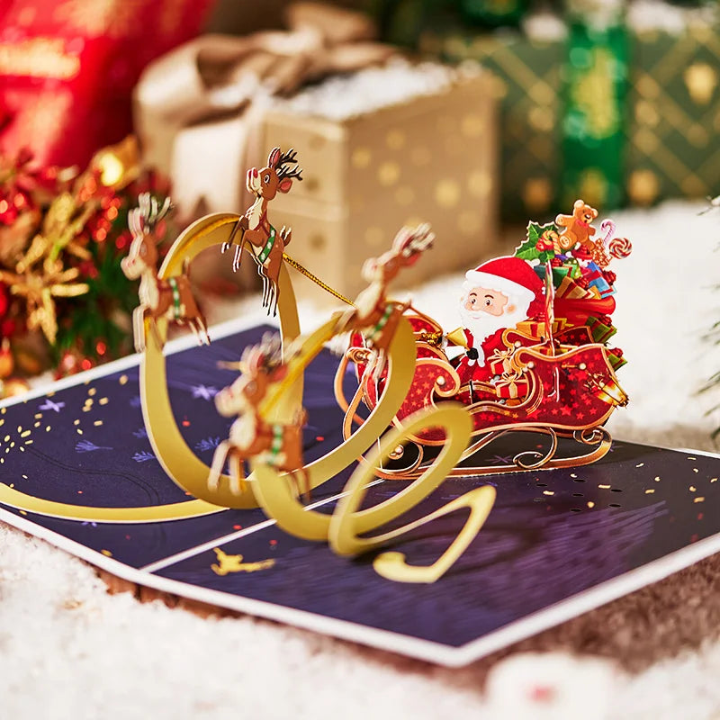 3D Pop-Up Snowman Christmas Card