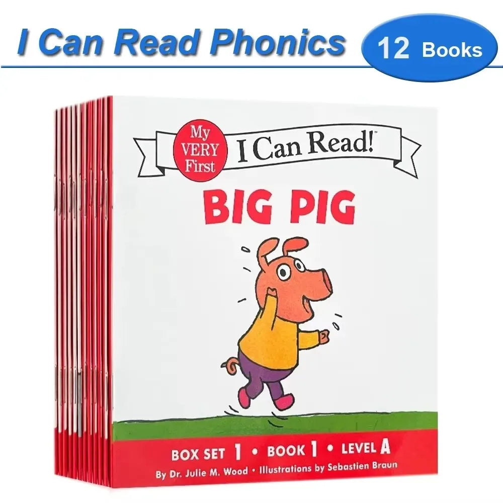 12 Books Set I Can Read Phonics English Picture Books