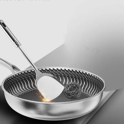 Tri-Ply Stainless Steel Honeycomb Frying Pan