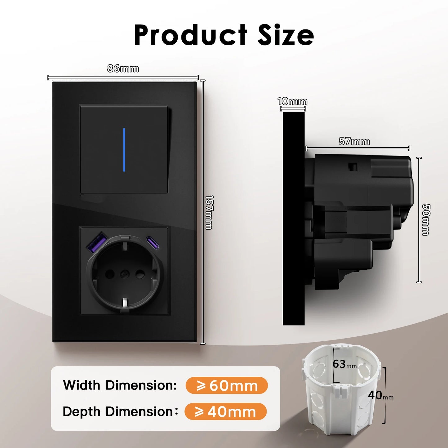 Mechanical Wall Switch & EU Power Socket Series