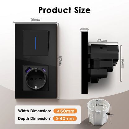 Mechanical Wall Switch & EU Power Socket Series